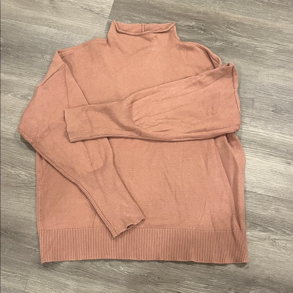 Express Peach Cowl Neck Sweater
